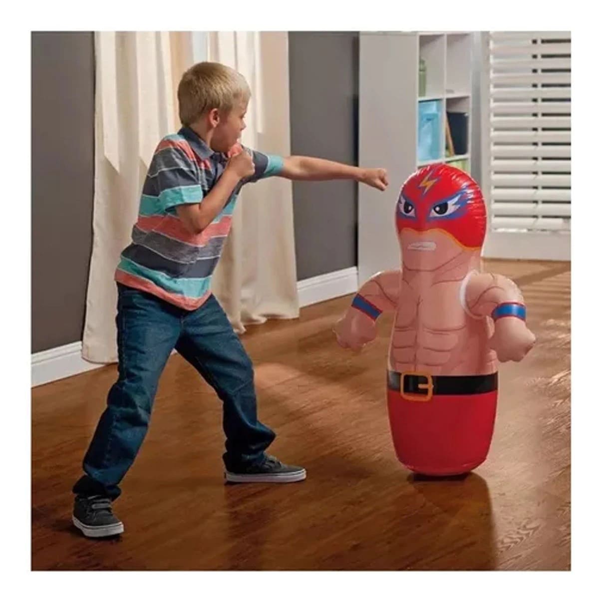 INFLABLE IMPACTANTE DE LUCHADOR EN ROJO Y+REGALO AGENDITA - 4