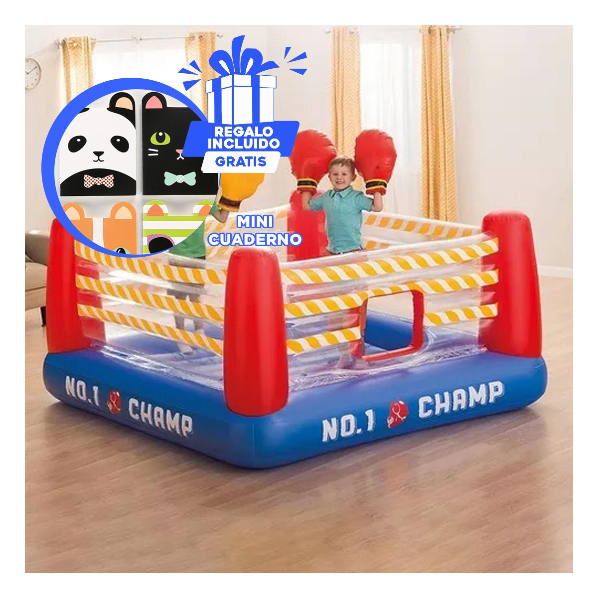 CORRAL RESISTENTE PARA SALTAR EN AZUL Y+REGALO AGENDITA - 1