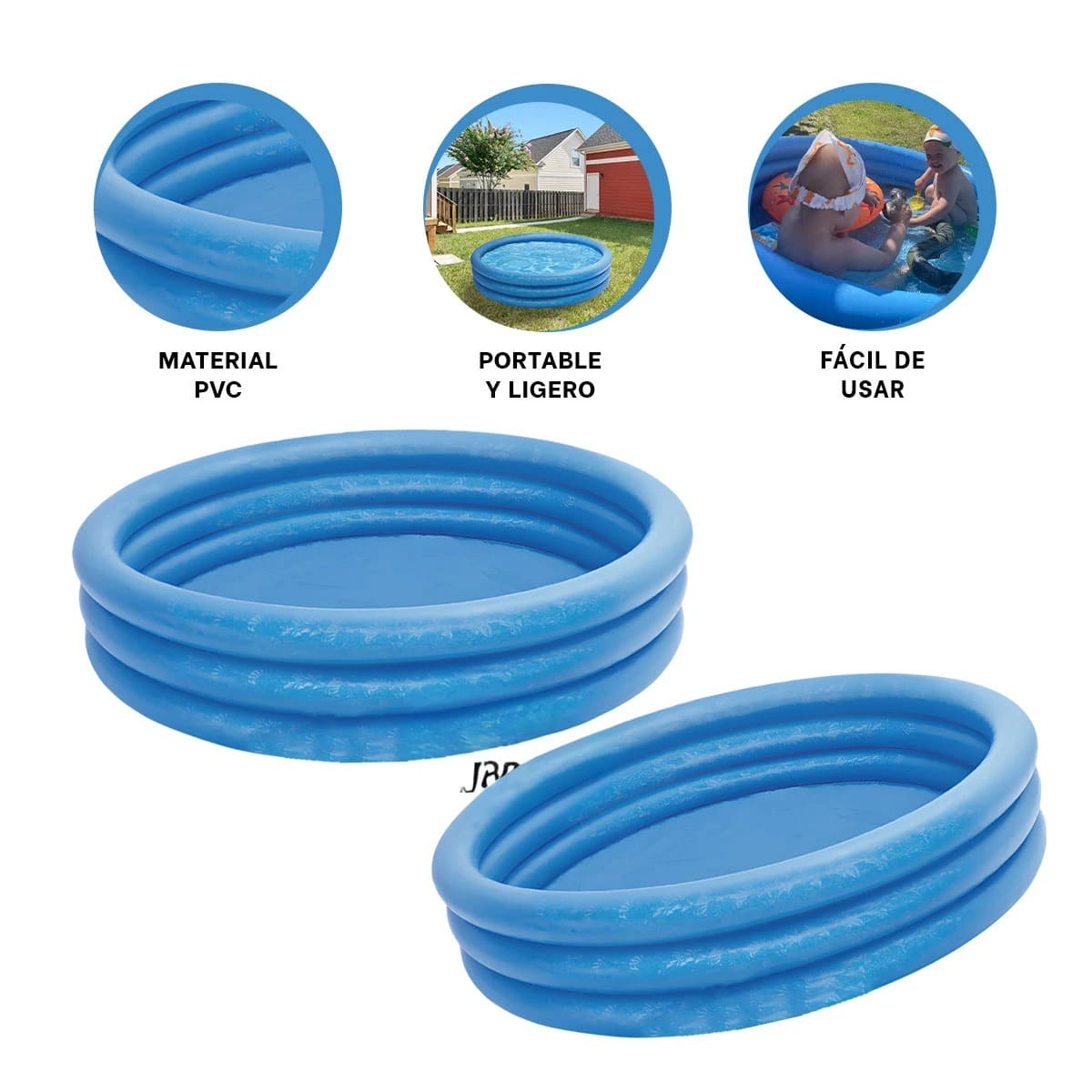 ALBERCA DE CAPACIDAD EN COLOR AZUL Y+ENVOLTORIO DE REGALO - 4