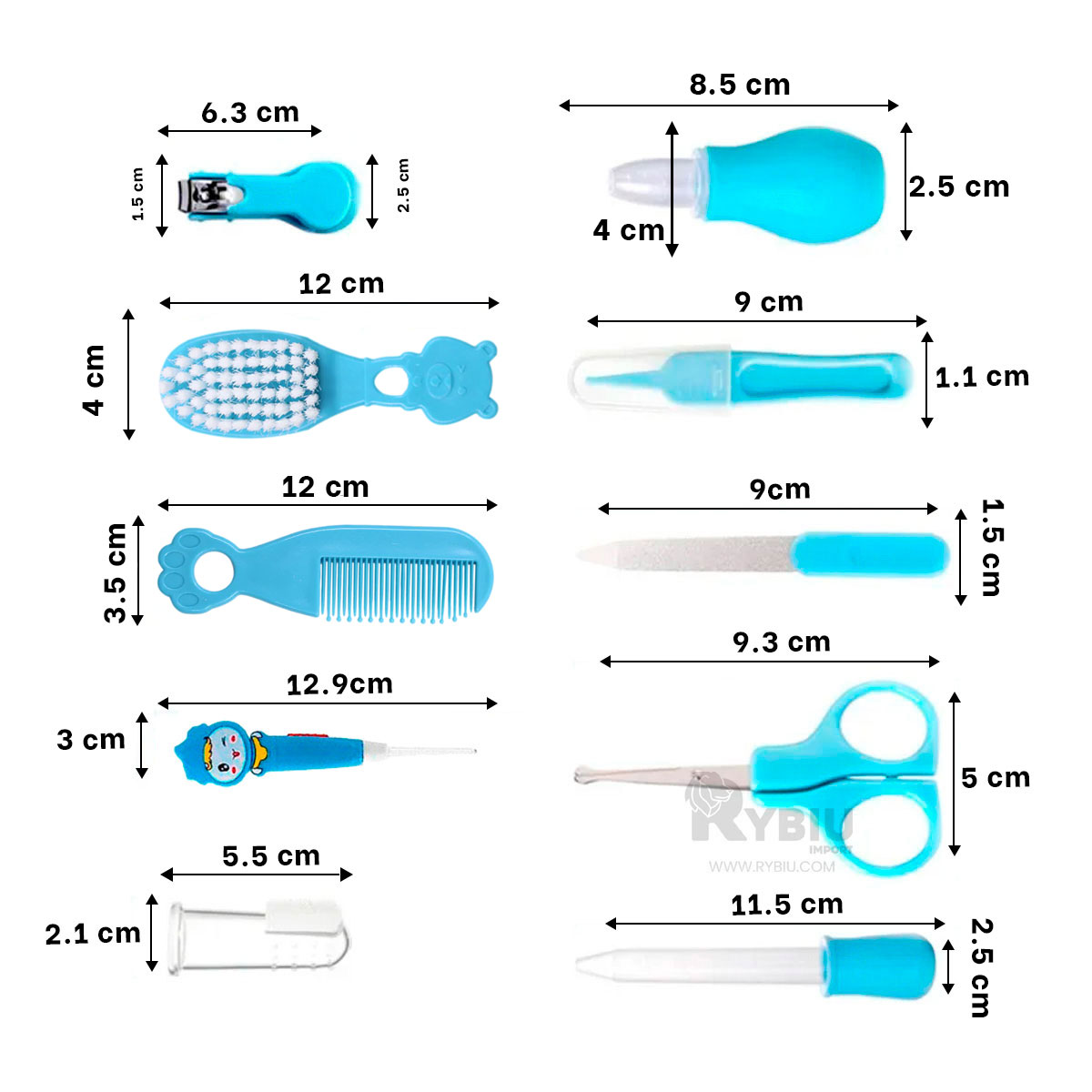 SET RYBIU COMPACTO BEBES AZUL + POST-IT ADHESIVOS - 5
