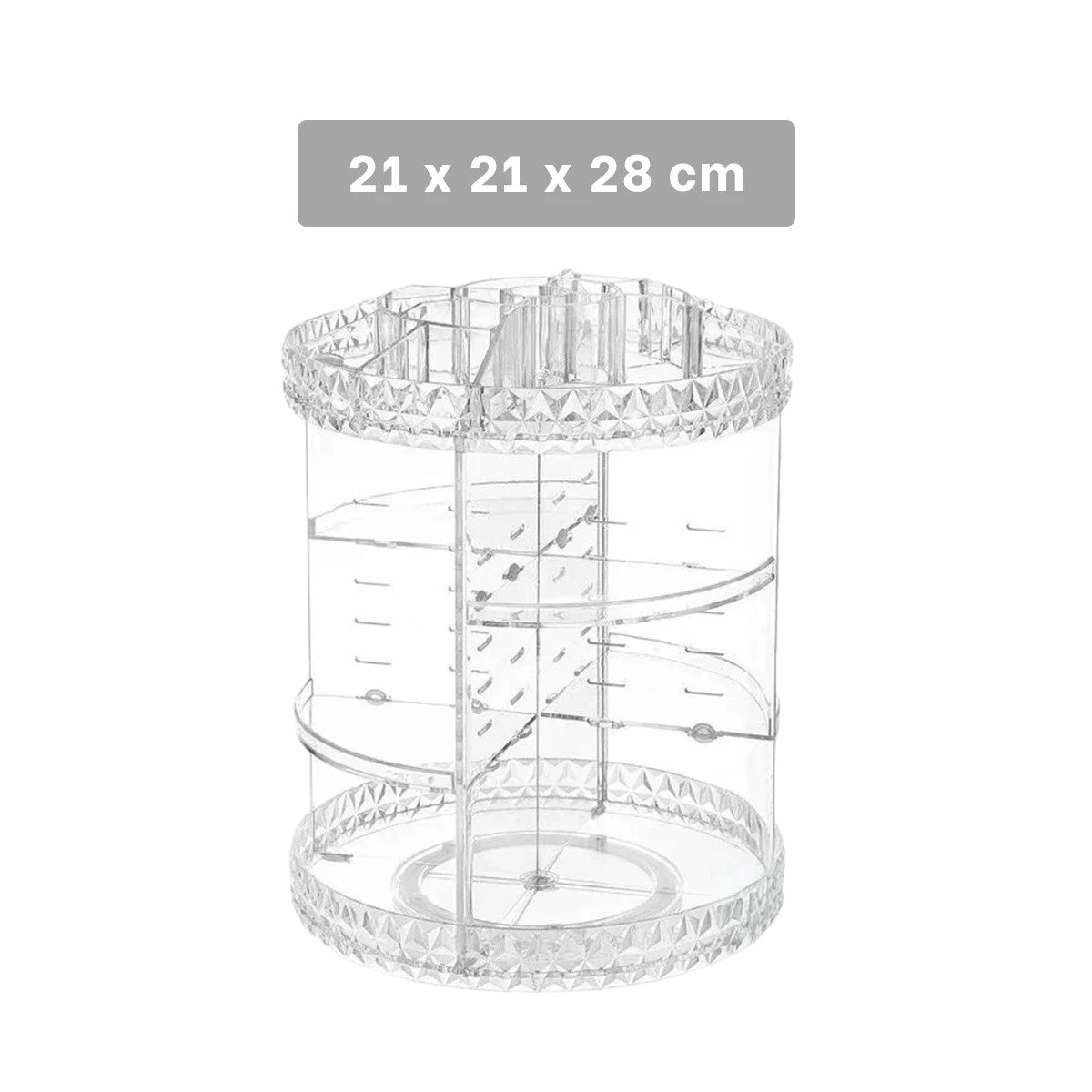 ORGANIZADOR RYBIU BE30156 TRANSPARENTE SOPORTE LABIALES MEDIANO 360° + LIGAS REGALO - 4
