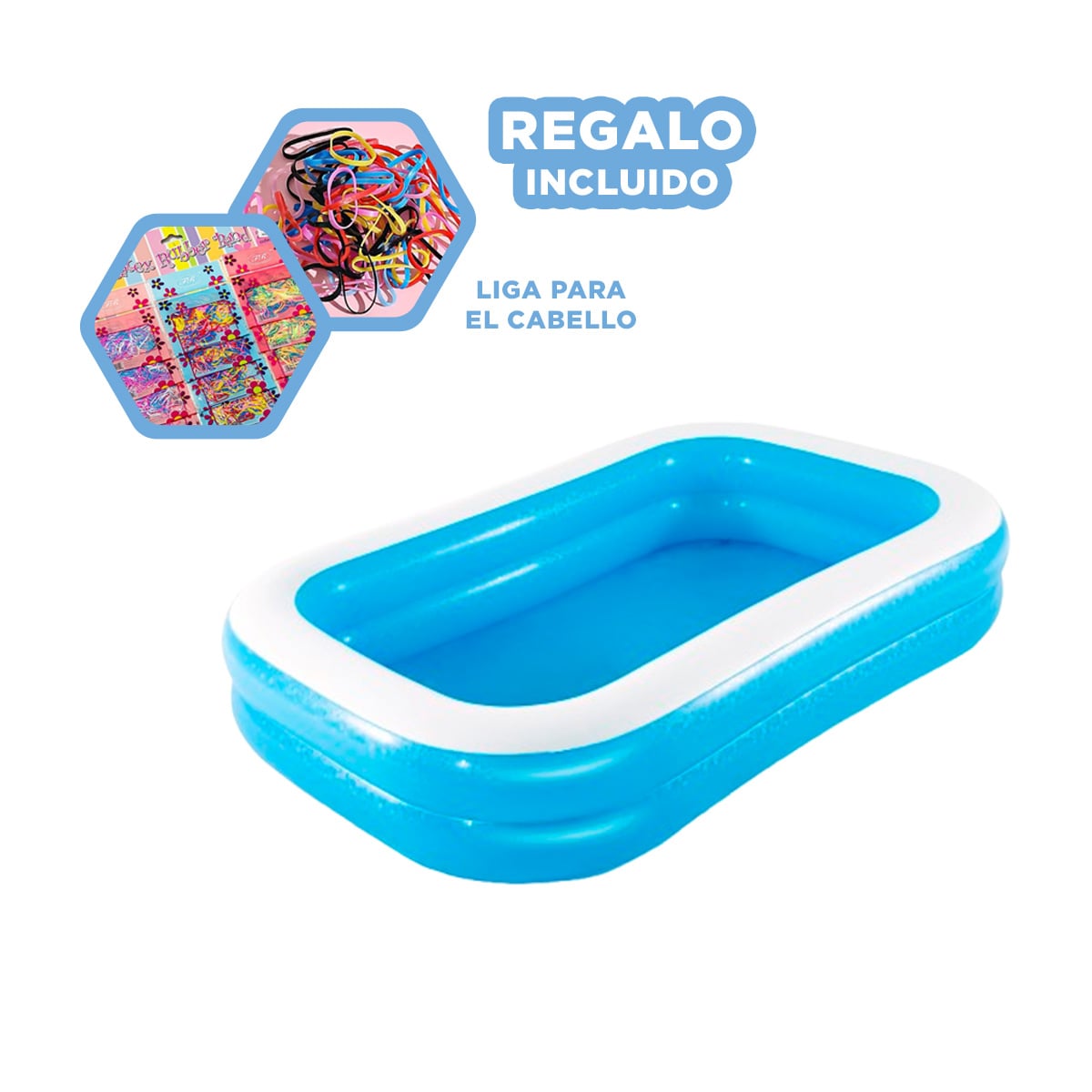 ESTANQUE PRACTICA EN TONO AZUL Y+REGALO LIGAS PARA PEINAR - 1