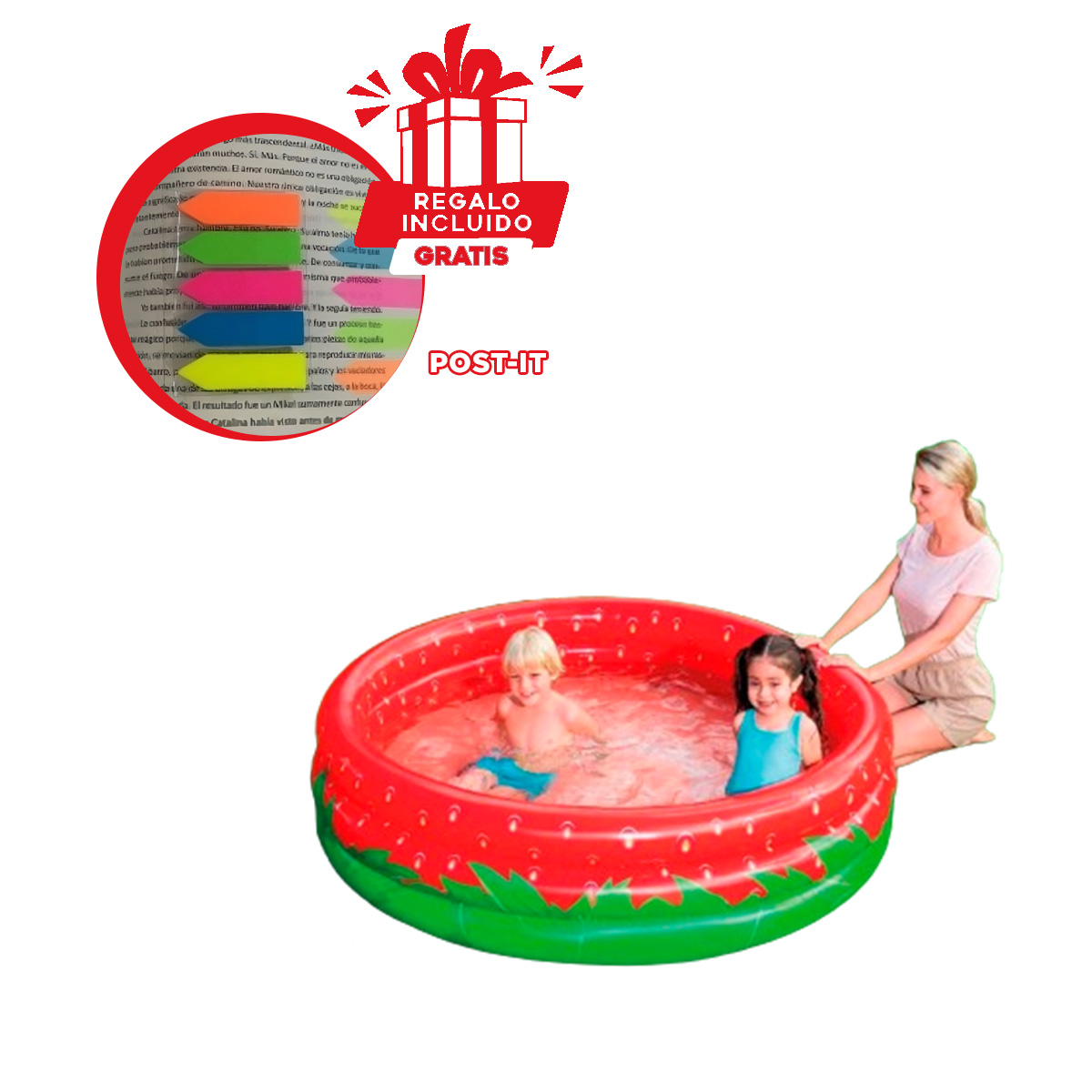 PILETA FRESA PARA RELAJACION Y JUEGOS Y+BANDERITAS ADHESIVAS - 1
