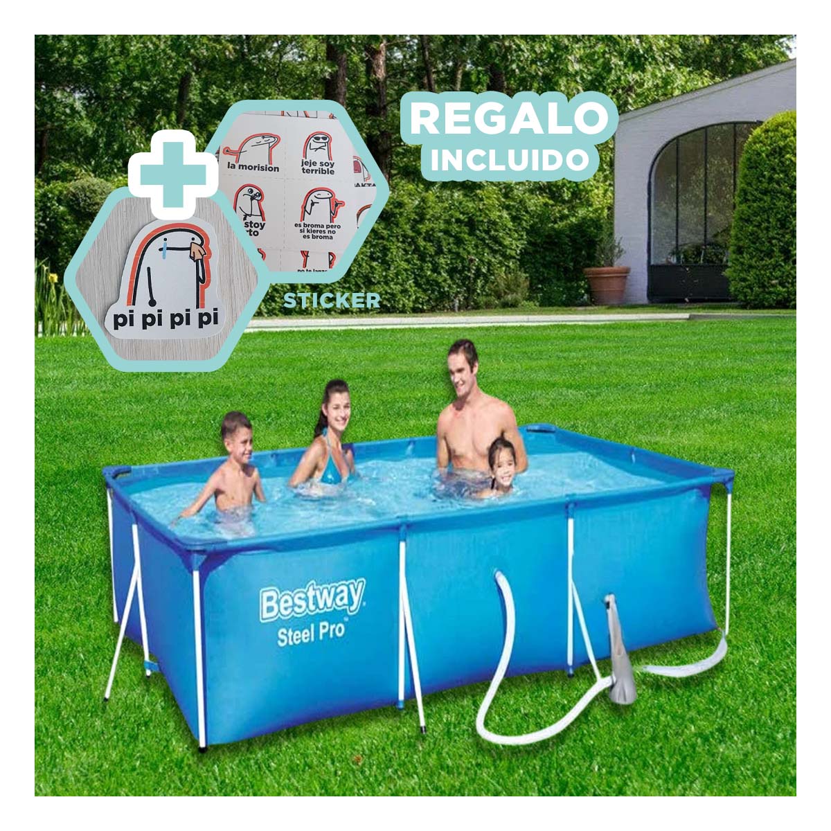ALBERCA PERFECTA PARA OCASIONES ESPECIALES Y+REGALO STICKERS - 2