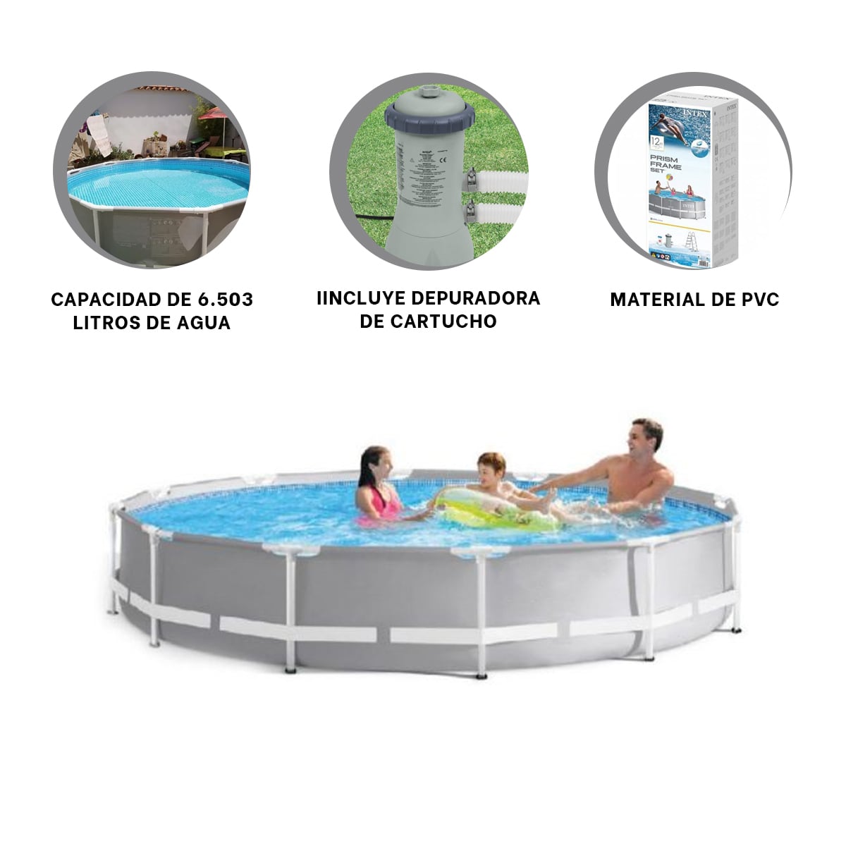 PISCINA DE FACIL ARMADO Y PLEGADO COMPACTO Y+PAPEL DE REGALO - 2