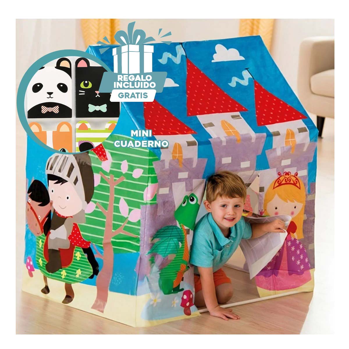 CARPA SUAVE DE CASTILLO EN MULTICOLOR Y+REGALO AGENDITA - 1