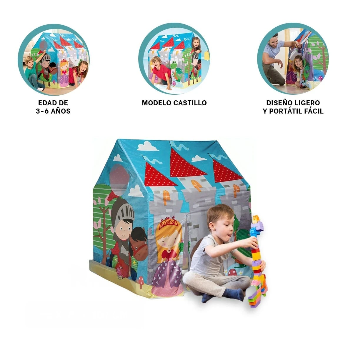 CARPA SUAVE DE CASTILLO EN MULTICOLOR Y+REGALO AGENDITA - 4