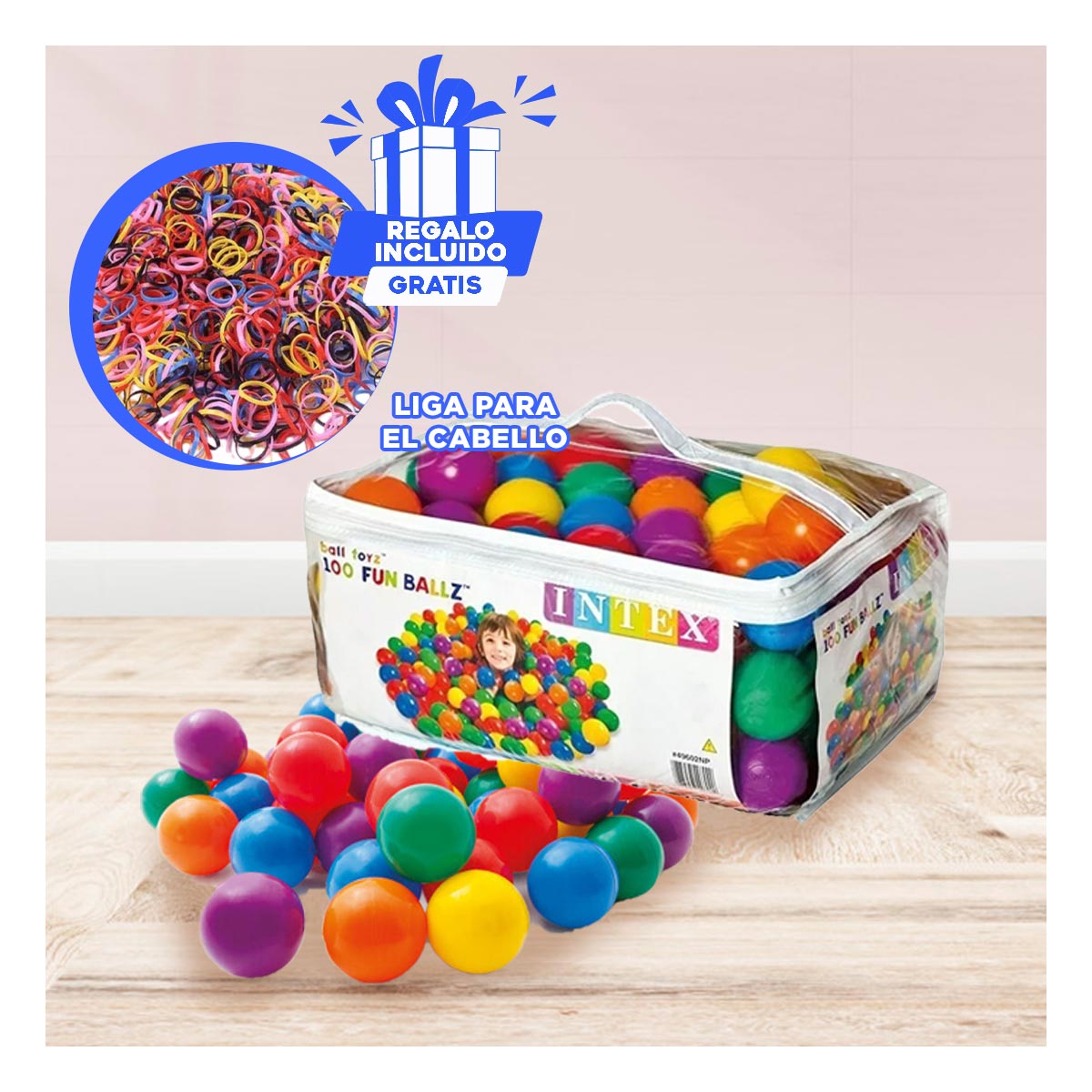 BOLSA DE BOLAS EN MULTICOLOR Y+REGALO LIGAS PARA PEINAR - 1
