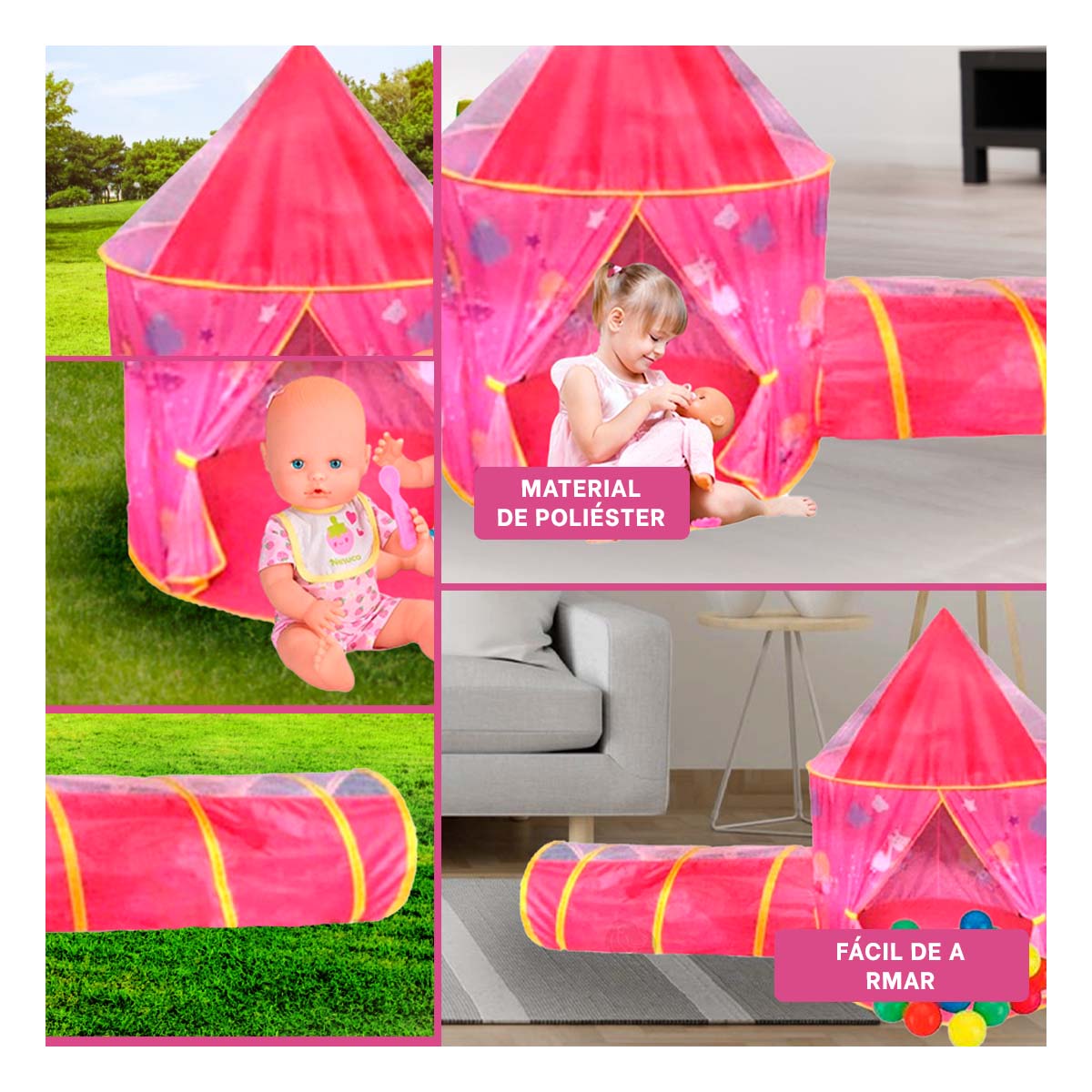 CARPA PARA ENTRETENIMIENTO EN ROSADO Y+GIFT STICKERS - 1