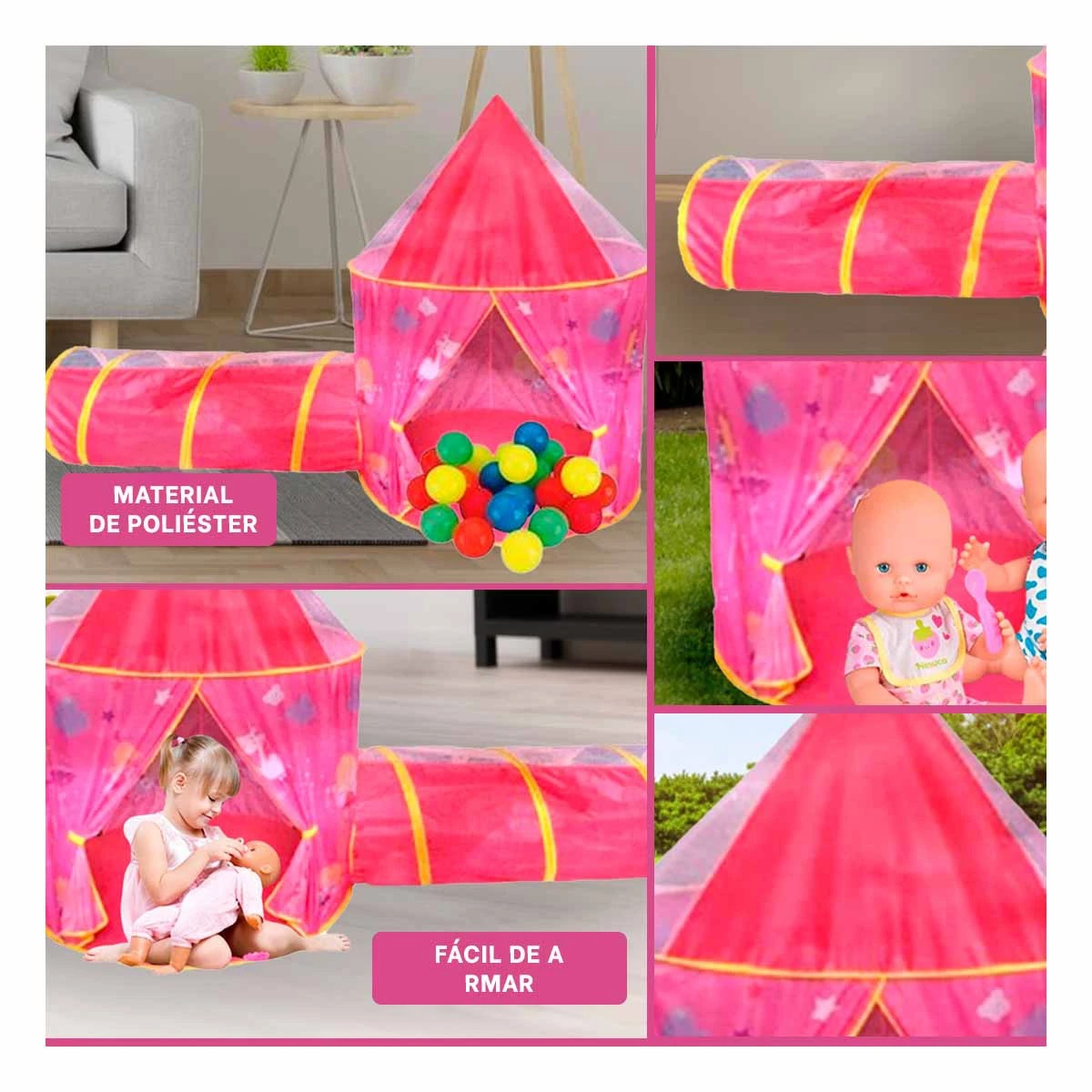 CARPA PARA HABITACION DE COLOR ROSADO Y+REGALO AGENDITA - 2