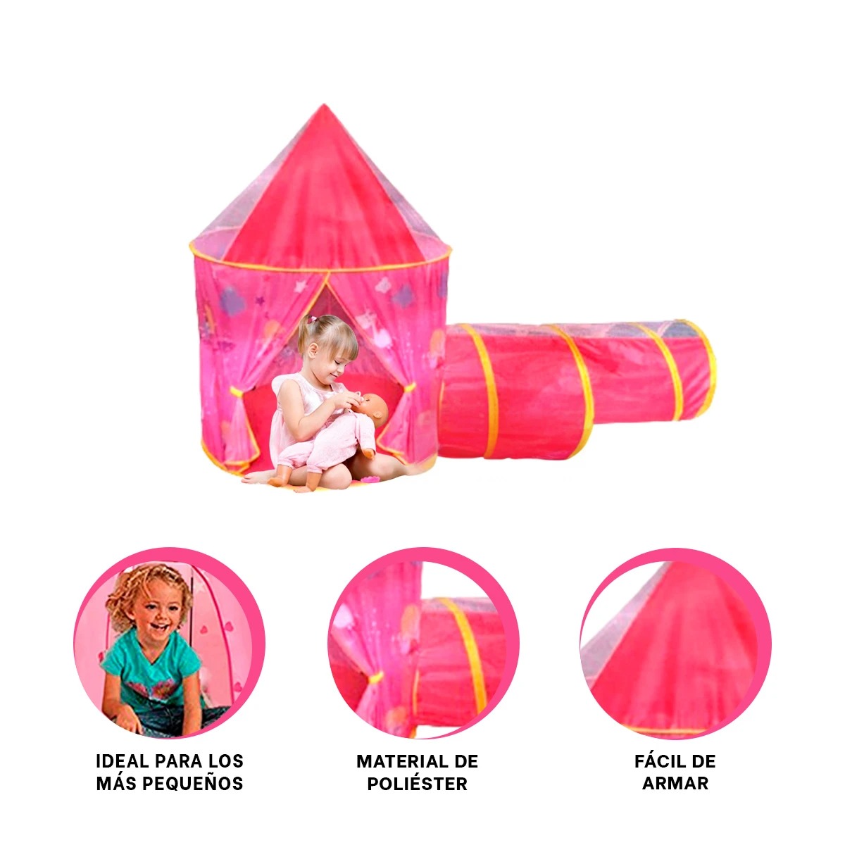 CARPA PARA HABITACION DE COLOR ROSADO Y+REGALO AGENDITA - 3