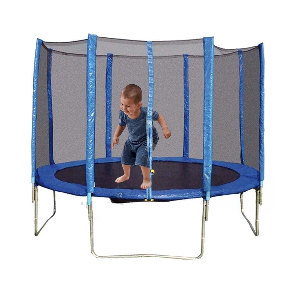 TRAMPOLIN INFANTIL 244X220CM DE BASE ESTABLE PARA SALTOS MUY SEGUROS Y+LIGAS REGALO - 3