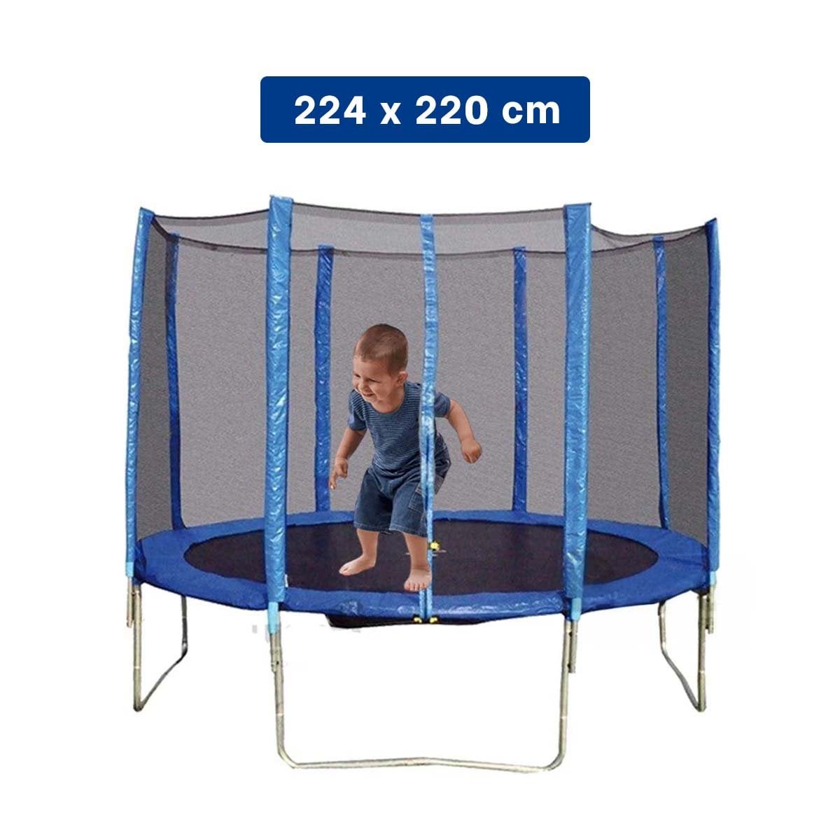 TRAMPOLIN INFANTIL 244X220CM DE BASE ESTABLE PARA SALTOS MUY SEGUROS Y+LIGAS REGALO - 4