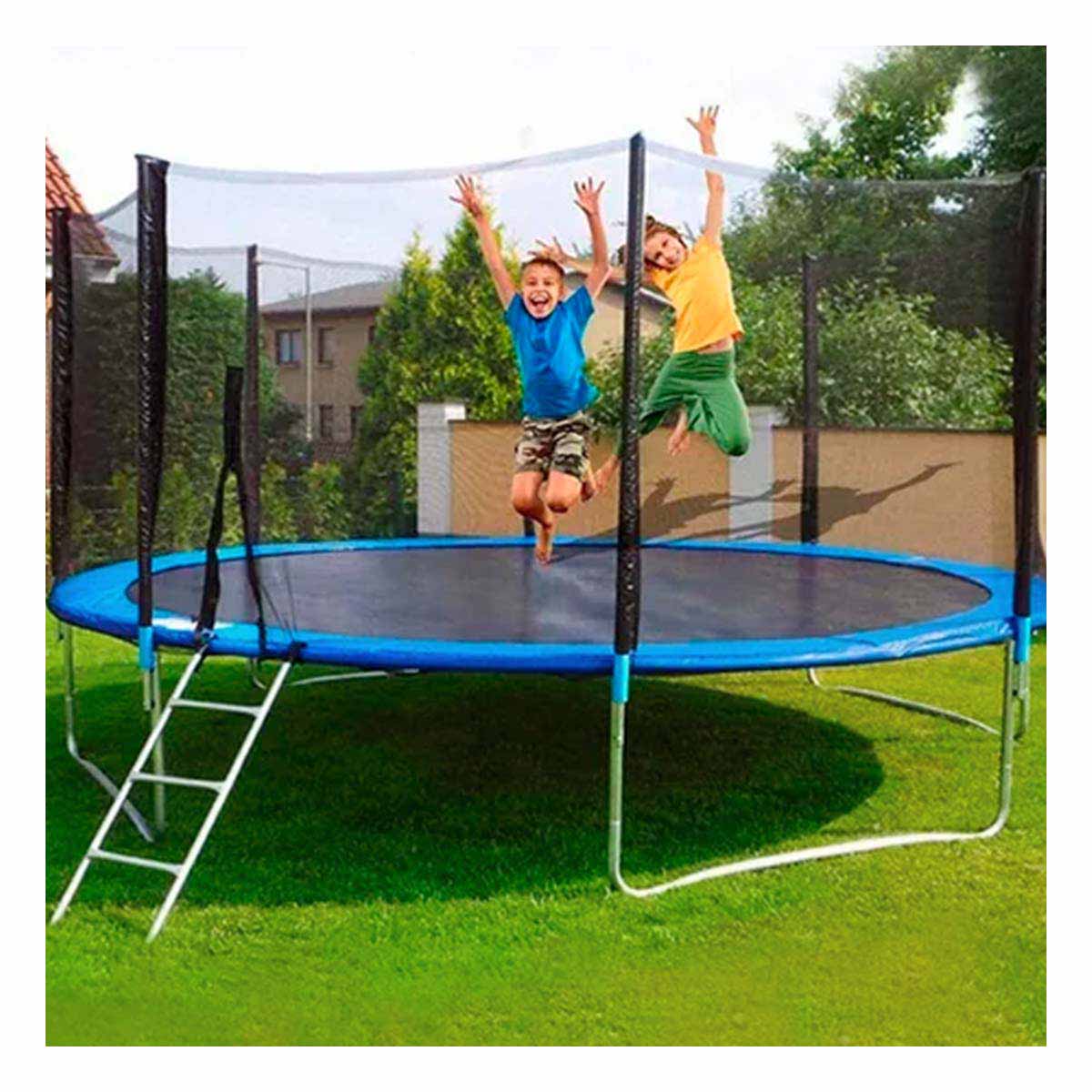 TRAMPOLIN MODERNIZADO PARA NIÑO EN AZUL Y+REGALO STICKERS - 1