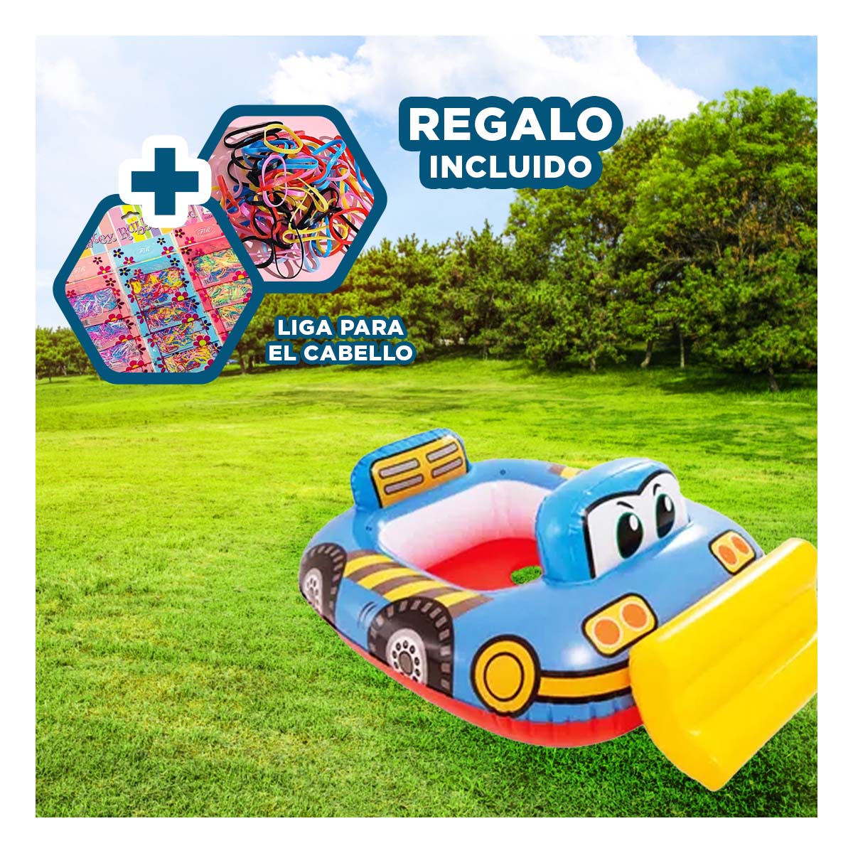 SALVAVIDAS PRACTICO PARA NADAR Y+REGALO LIGAS PARA PEINAR - 1