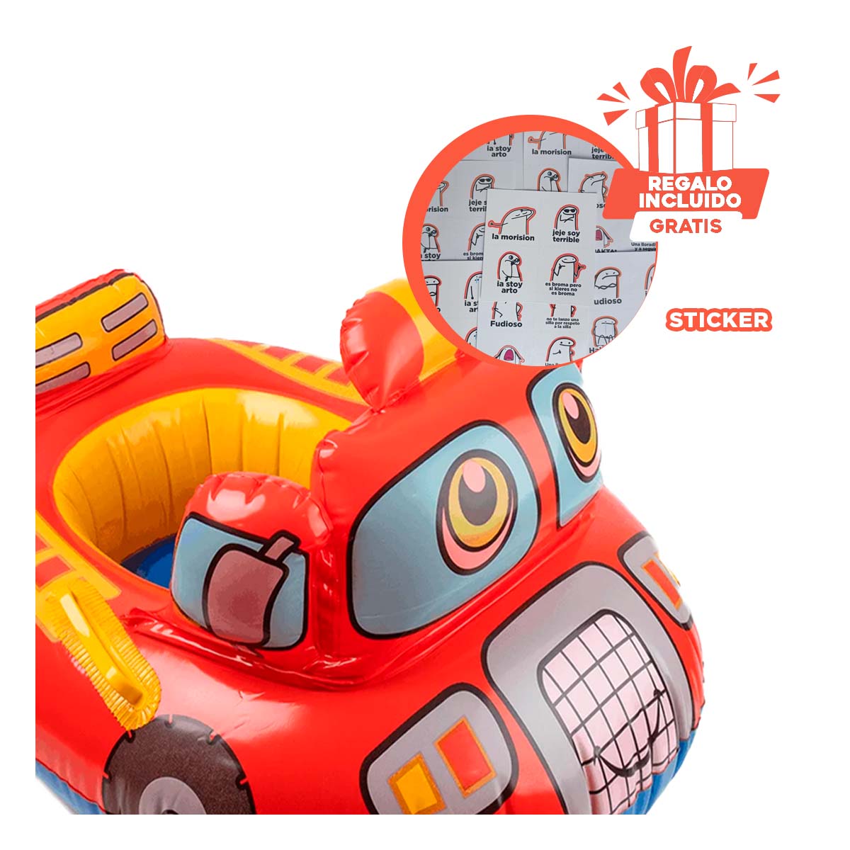 INFLABLE ACOGEDOR Y FACIL DE TRANSPORTAR Y+GIFT STICKERS - 1