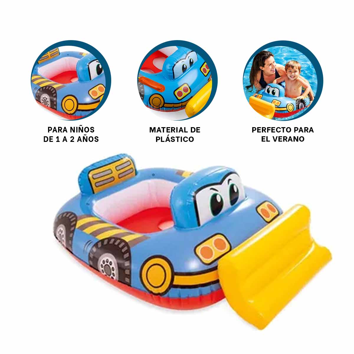 INFLABLE PORTATIL Y LIGERO PARA PILETA Y+REGALO STICKERS - 2