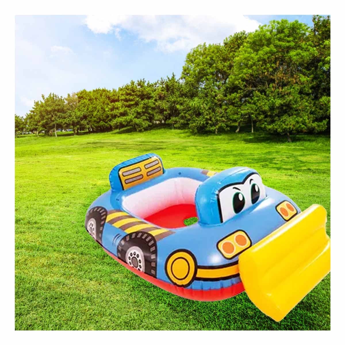 ARO CARROS PARA NIÑO CON FORMA DE TRACTOR EN TONO CELESTE PARA PISCINA Y+LIGAS REGALO - 1