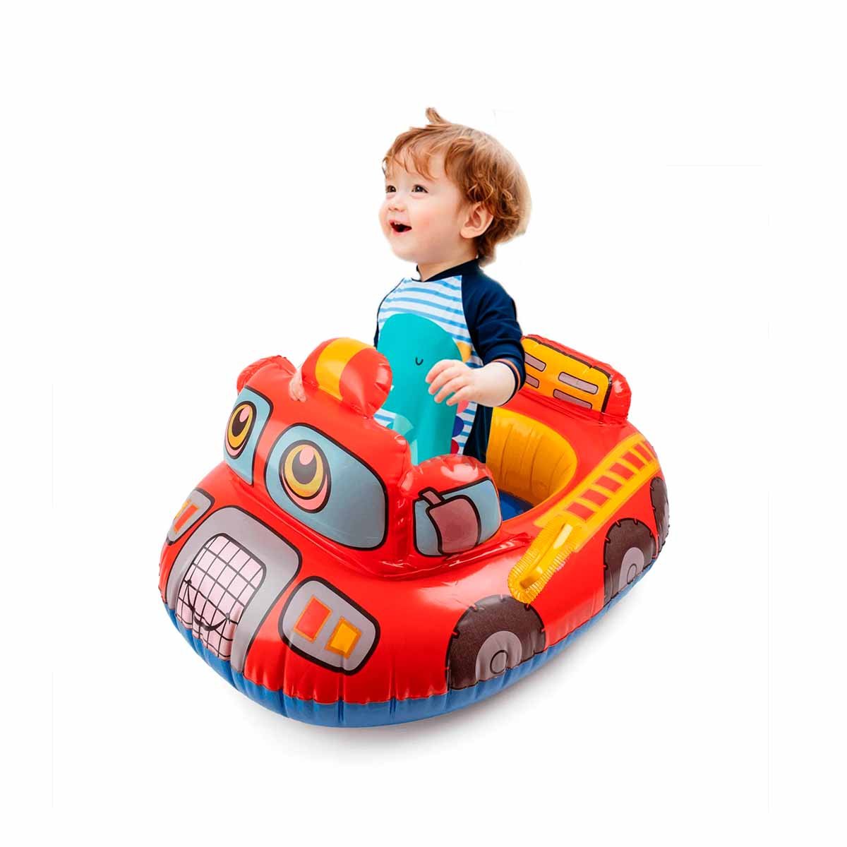 ARO CARRO PARA NIÑO CON FORMA DE VEHICULO DE BOMBEROS EN TONO ROJO Y+LIGAS REGALO - 3