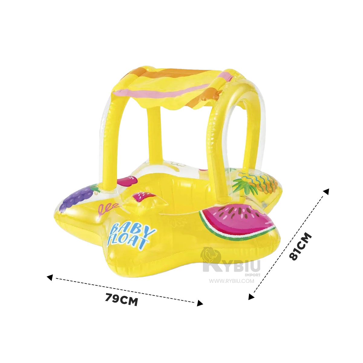 INFLABLE PORTATIL DE COLOR AMARILLO Y+REGALO STICKERS - 5