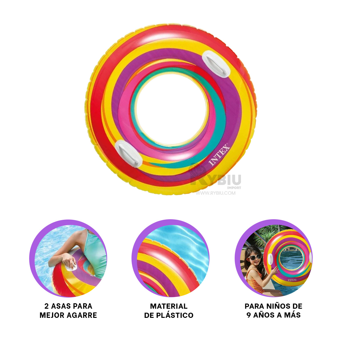 INFLABLE FACIL DE TRANSPORTAR MORADO Y+GIFT STICKERS - 2