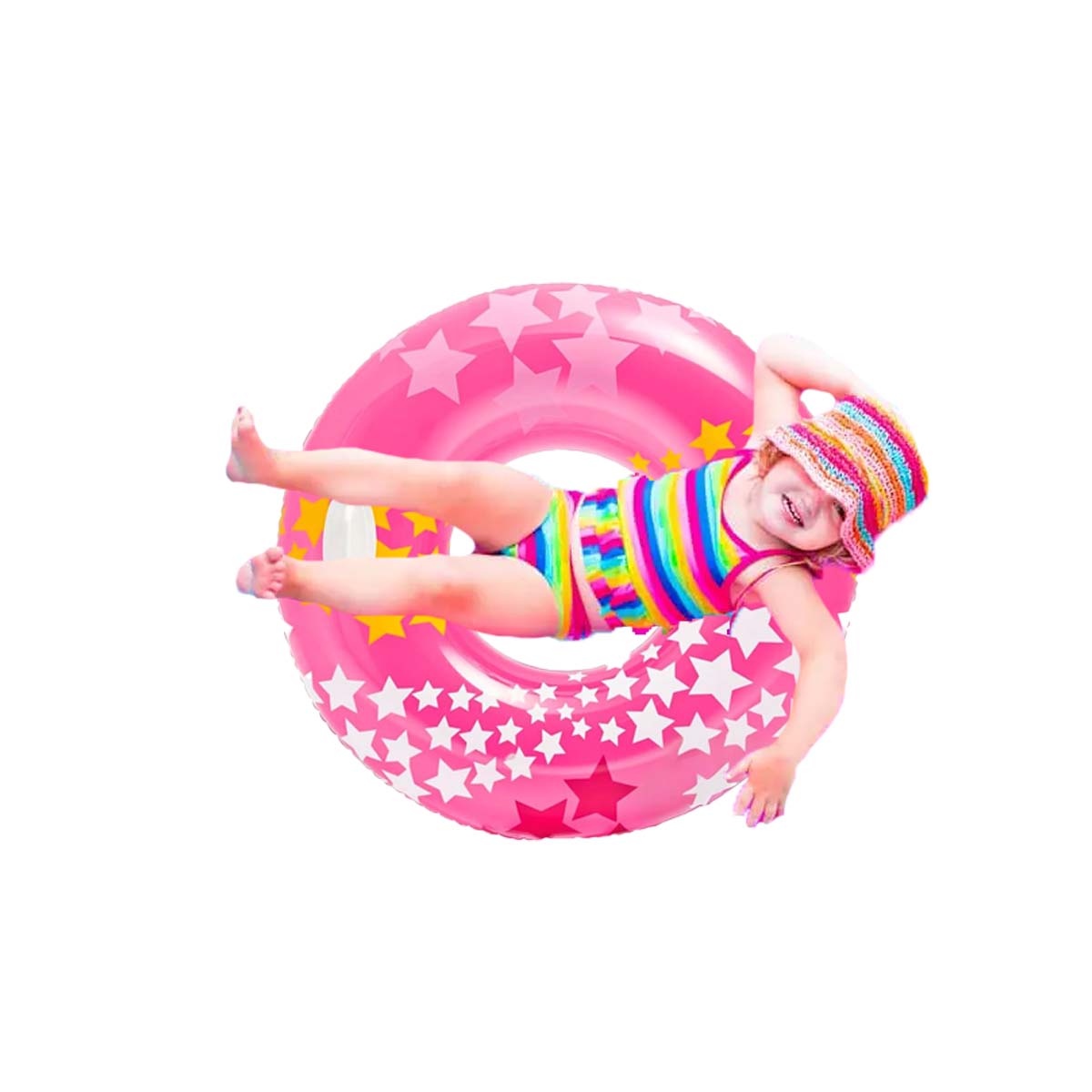 INFLABLE ELEGANTE Y MOVIBLE ROSADO Y+ENVOLTORIO DE REGALO - 2