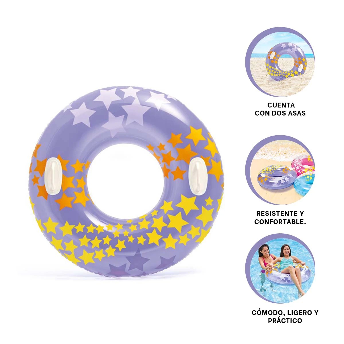 INFLABLE INFANTIL Y AGRADABLE COLOR MORADO Y+GIFT MINIAGENDA - 4