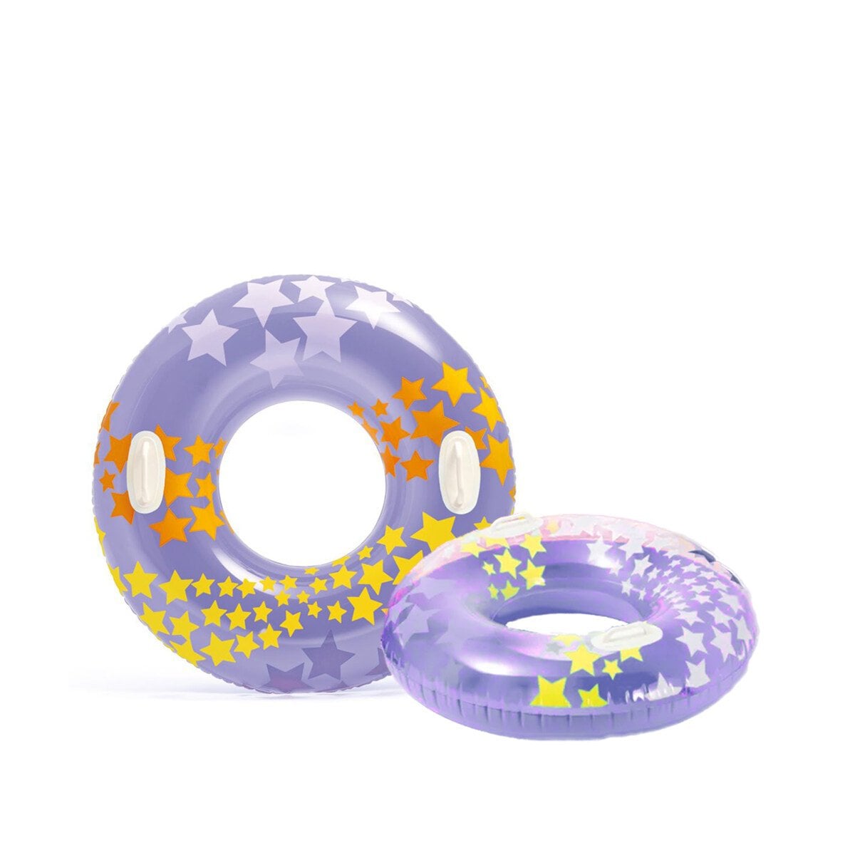 FLOTADOR CIRCULAR MORADO CON ASA Y ESTRELLA DE 91 CM PARA PISCINA EN CASA Y+LIGAS REGALO - 3