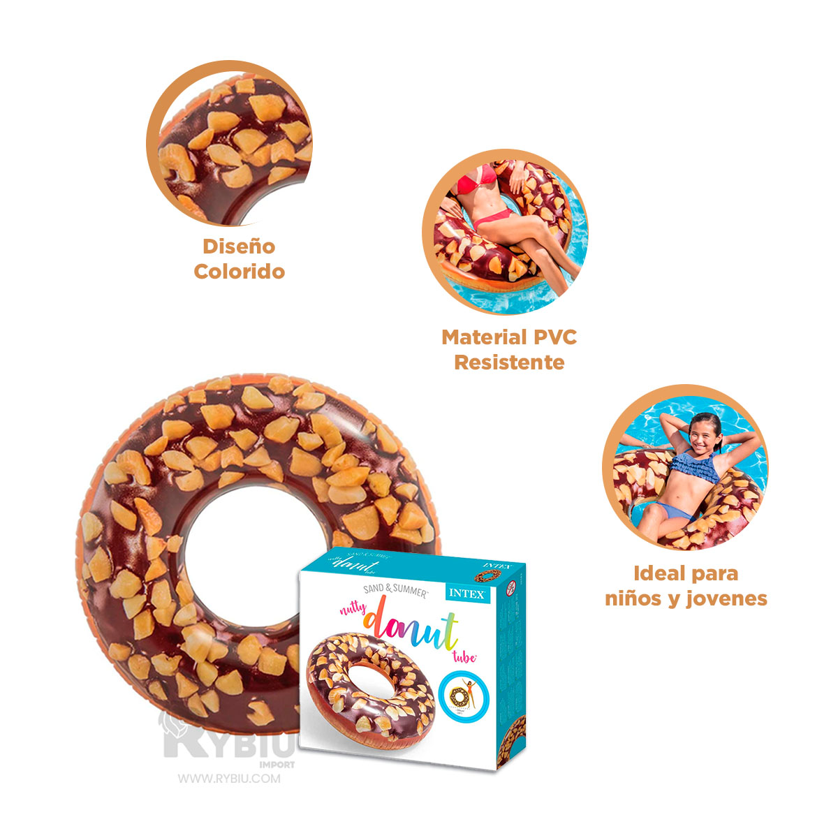 SALVAVIDAS DONAL DE 114CM CHOCOLATE Y+GIFT MINIAGENDA - 2