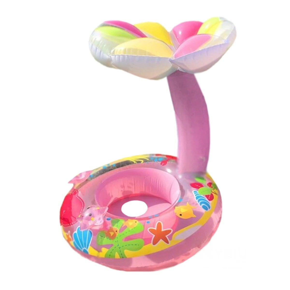 COLCHONETA FLOR ROSADO SEGURA Y DIVERTIDA PARA PISCINA INFANTIL Y+LIGAS REGALO - 3