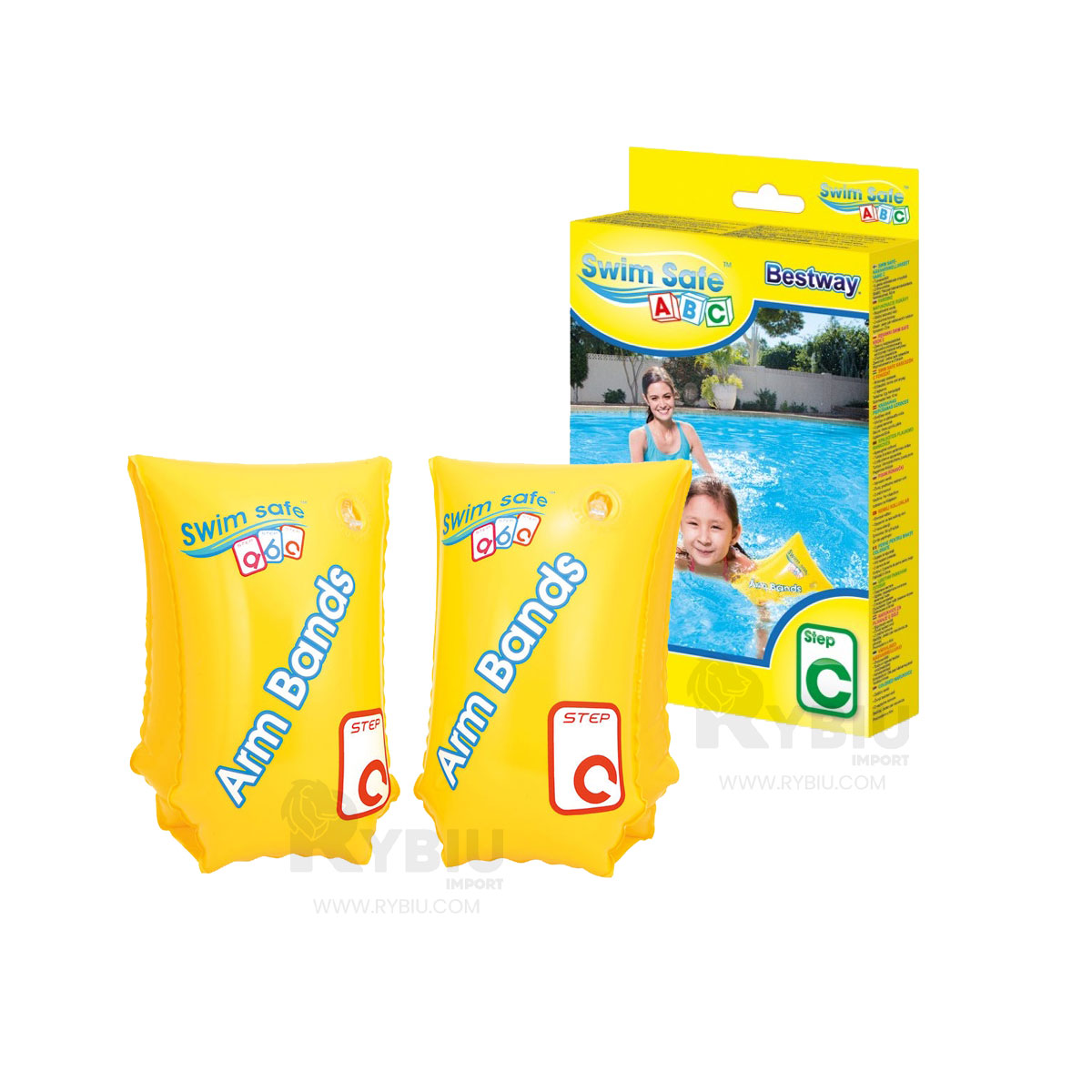 FLOTADOR DE BRAZOS UTIL 30X15CM AMARILLO Y+PAPEL DE REGALO - 2
