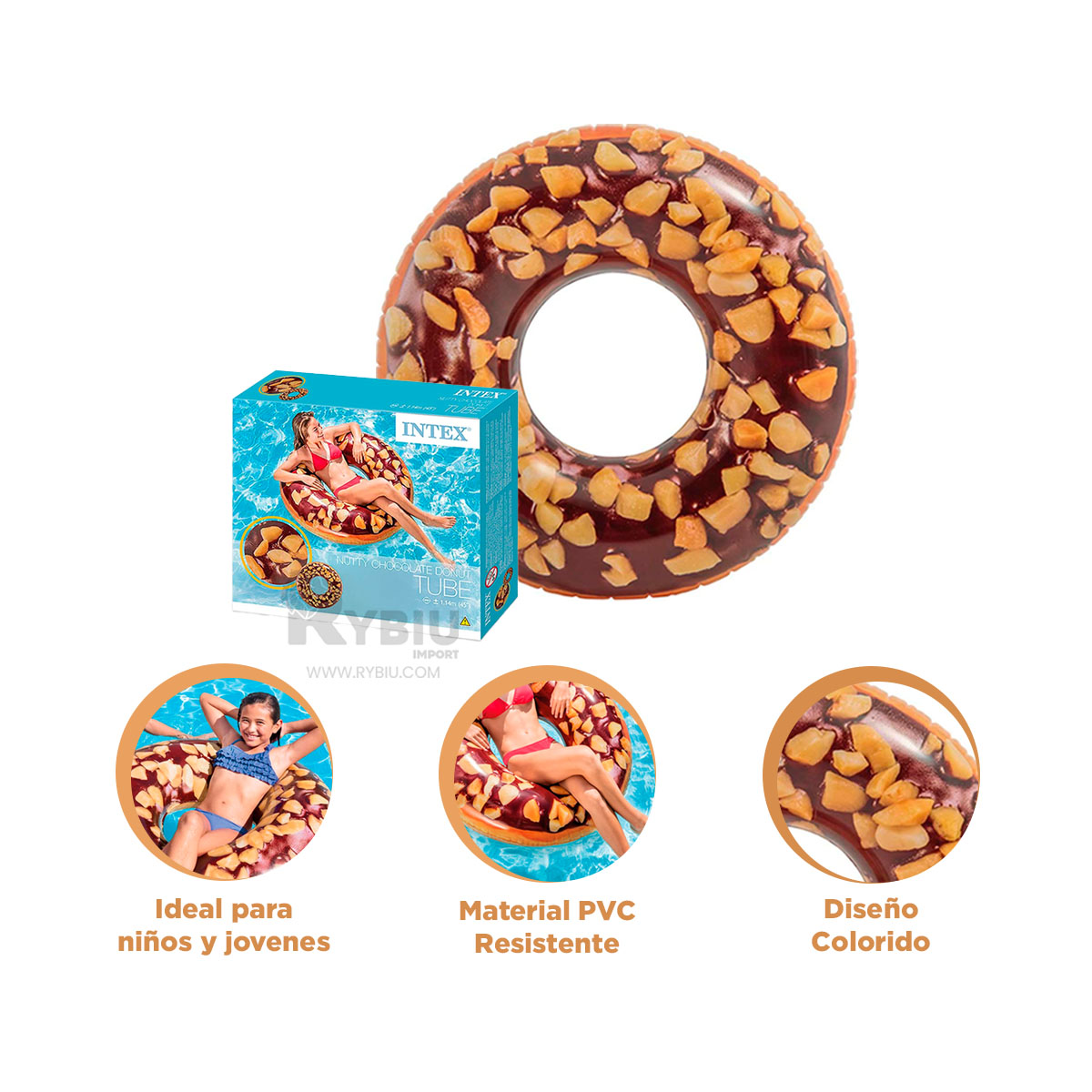 SALVAVIDAS DURO DONAL DE 114CM CHOCOLATE Y+REGALO AGENDITA - 4