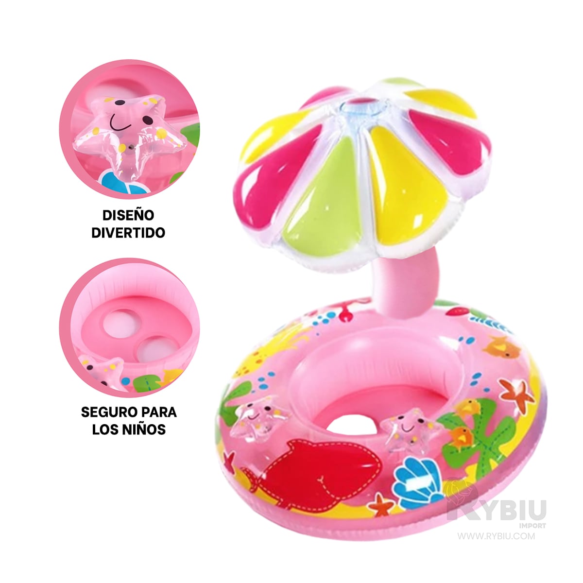 SALVAVIDAS VERSATIL DE FLOR COLOR ROSADO Y+GIFT MINIAGENDA - 2