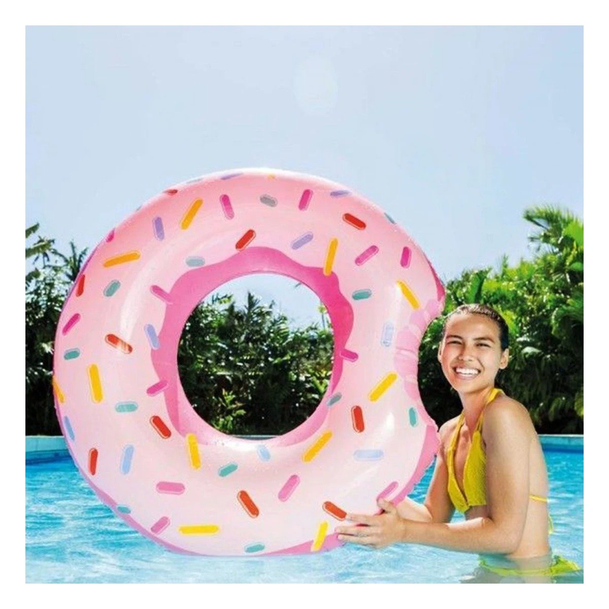 FLOTADOR PARA PISCINA DONAL PINK 107 CM DIVERTIDO Y COLORIDO Y+POST IT - 2