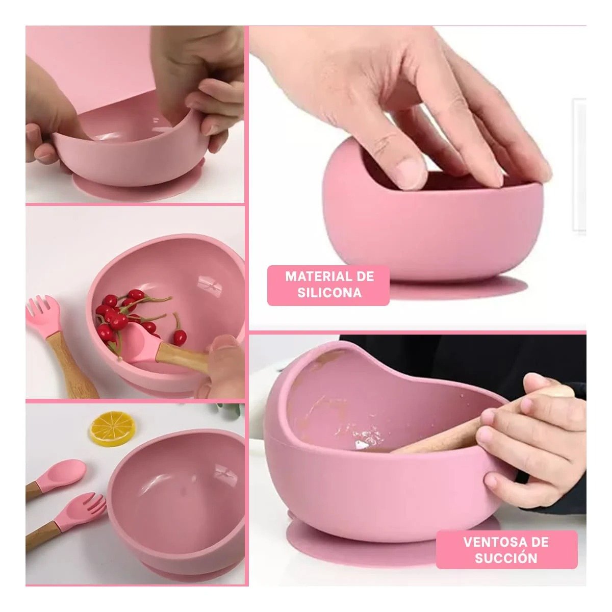SET RYBIU TAZON BEBE EN ROSA OSCURO + POST-IT ADHESIVOS - 1