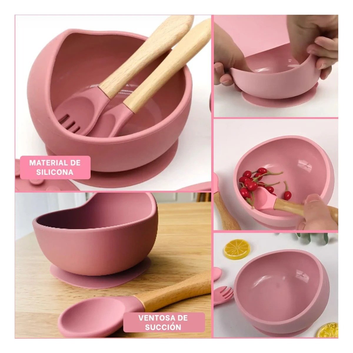 SET RYBIU TAZON BEBE EN ROSA OSCURO + POST-IT ADHESIVOS - 5
