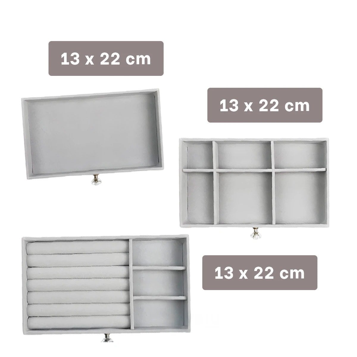 JOYERO RYBIU BE32216 CAJA JOYAS 11X13.5X23.5 CM EN PLOMO + POST-IT ADHESIVOS - 4