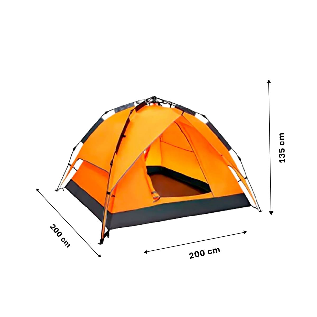 CARPA RYBIU 4 PERSONAS MG-AU04A TIENDA EFICAZ ANARANJADO + REGALO LIGAS PEINAR - 5