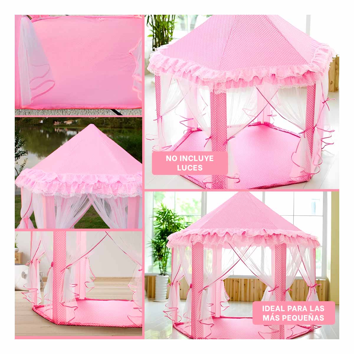 CARPA DE NIÑAS EN COLOR ROSADO CON TUL Y+PAPEL DE REGALO - 2