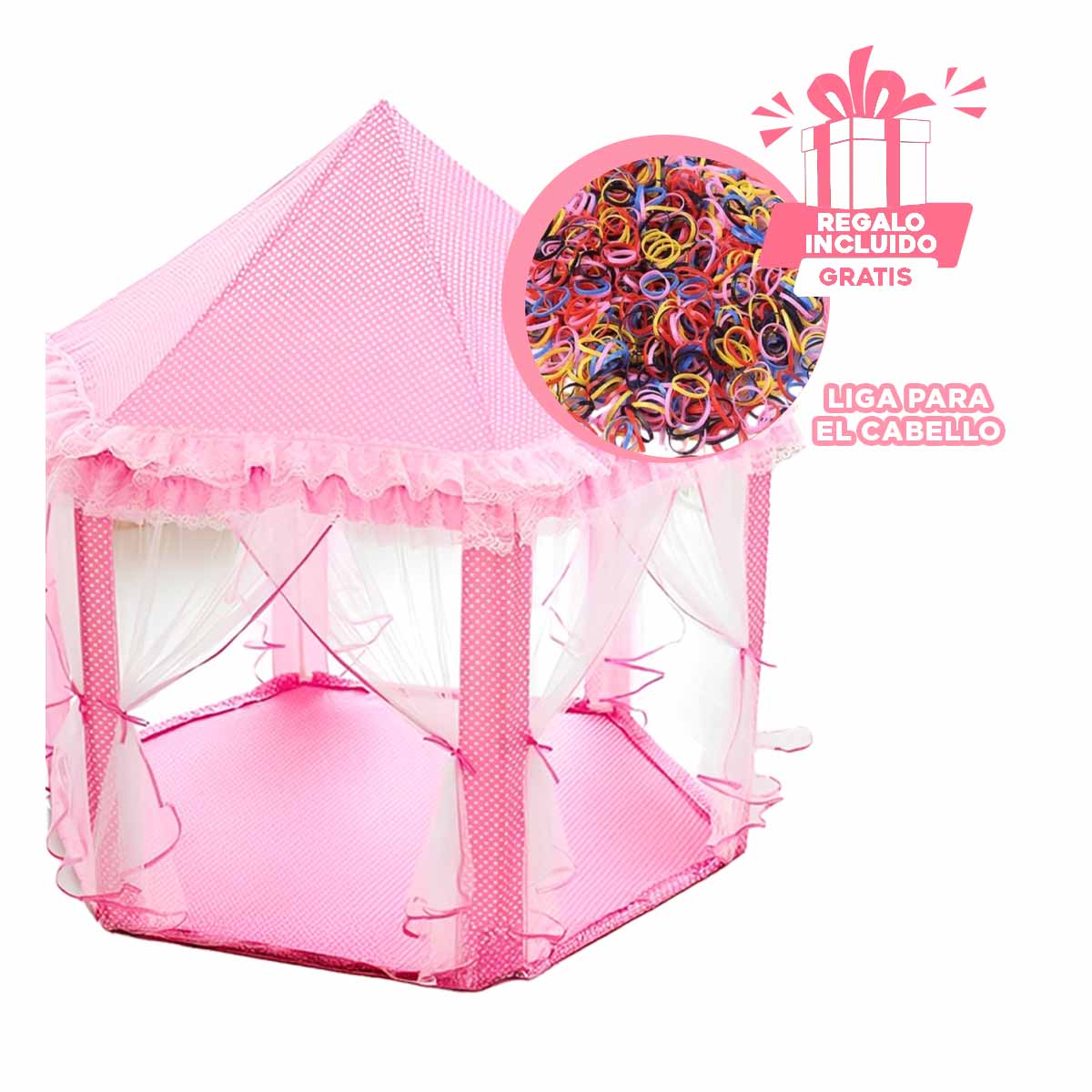 TIENDA BONITA DE NIÑA CON TUL Y+REGALO LIGAS PARA PEINAR - 1