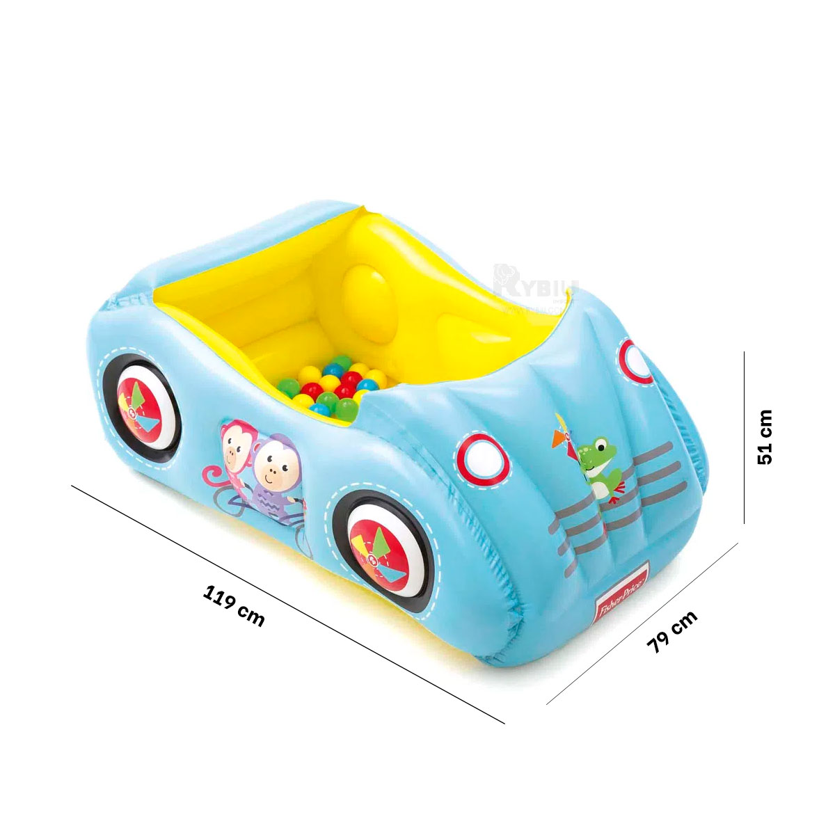 CARRO CON PELOTAS INFLABLE PARA LOS PEQUES Y+PAPEL DE REGALO - 5