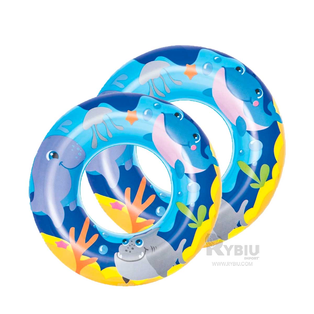 INFLABLE RYBIU CON DISEÑO TORTUGA AZUL MOD.36113 + REGALO AGENDITA - 4