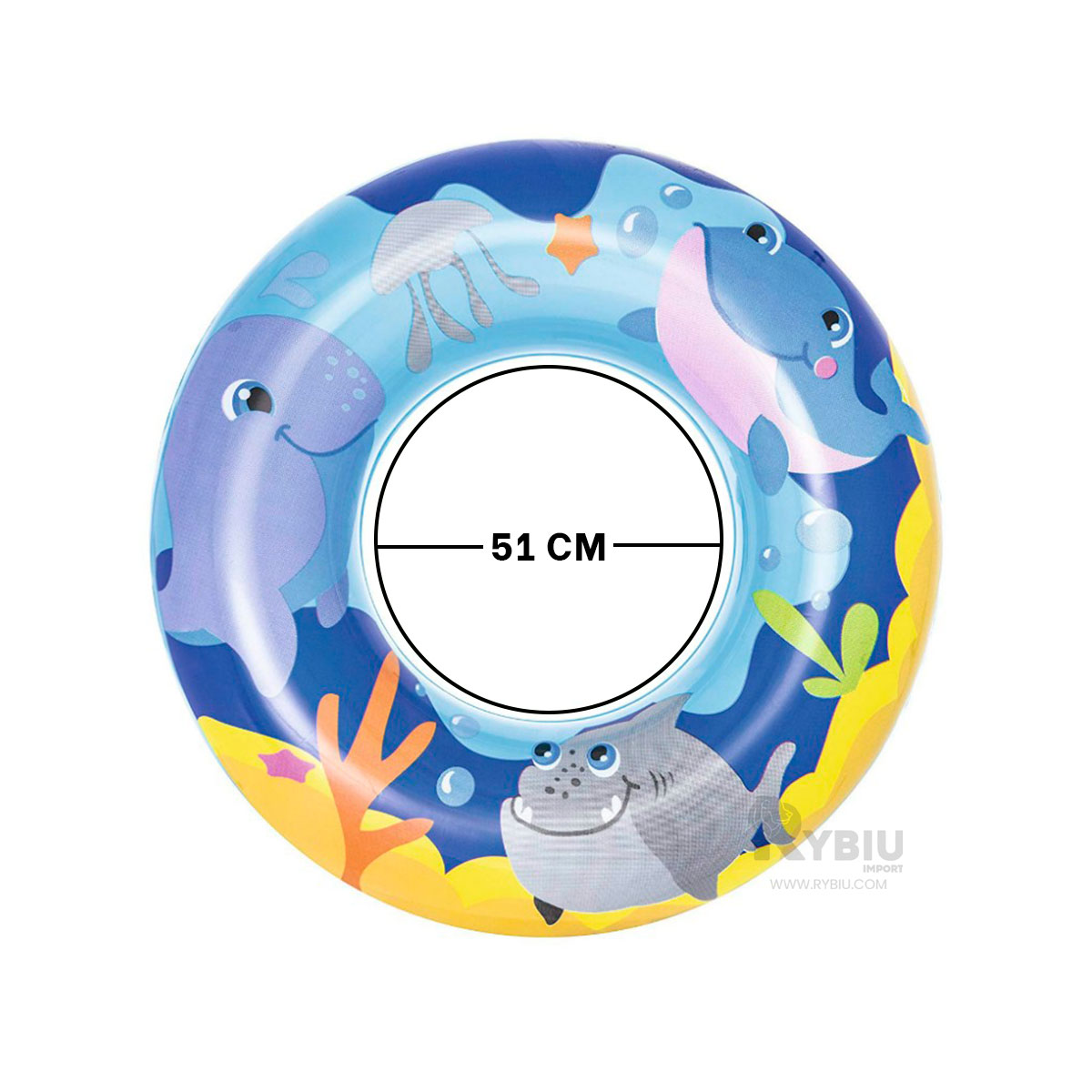 COLCHON RYBIU PARA NADAR AZUL MOD.36114 + REGALO LIGAS PARA PEINAR - 5