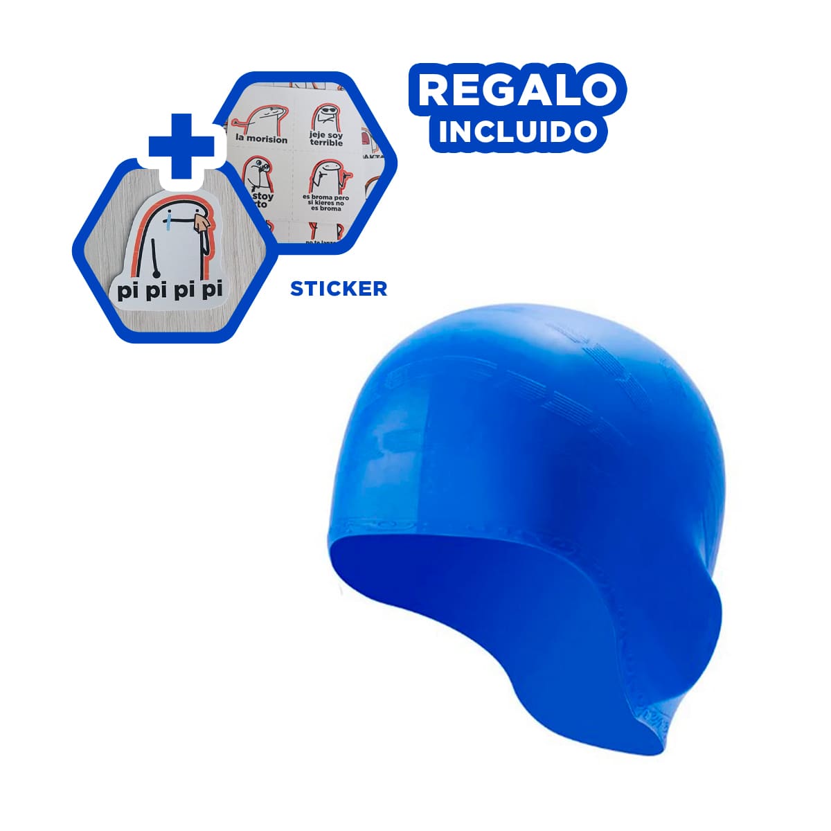 GORRA RYBIU MG-ED06 AZUL PROTECTORA CALIDAD + REGALO STICKERS - 1