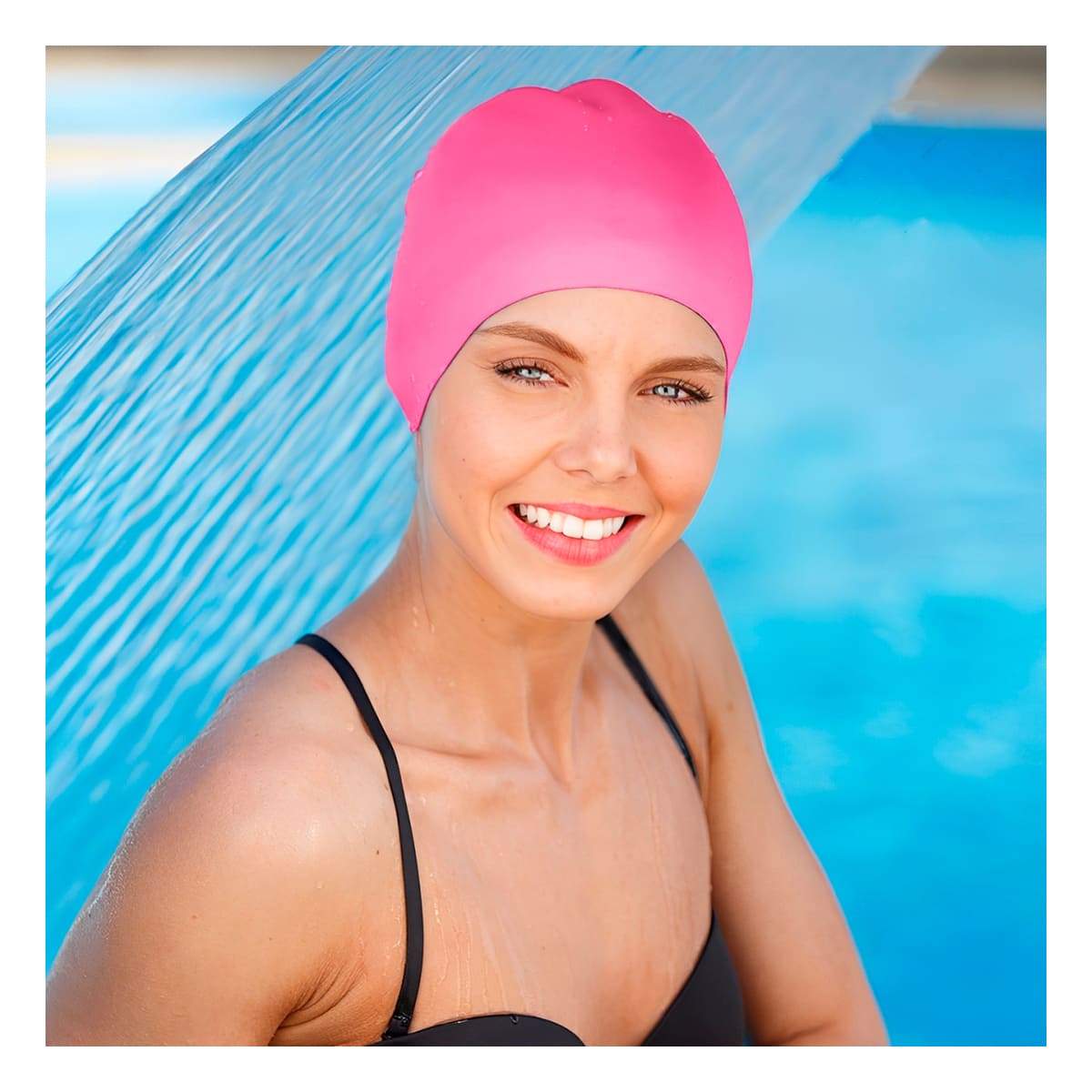 ACCESORIO PISCINA RYBIU MG-ED06 ROSADO COFIA ERGONOMICA + REGALO LIGAS PEINAR - 4