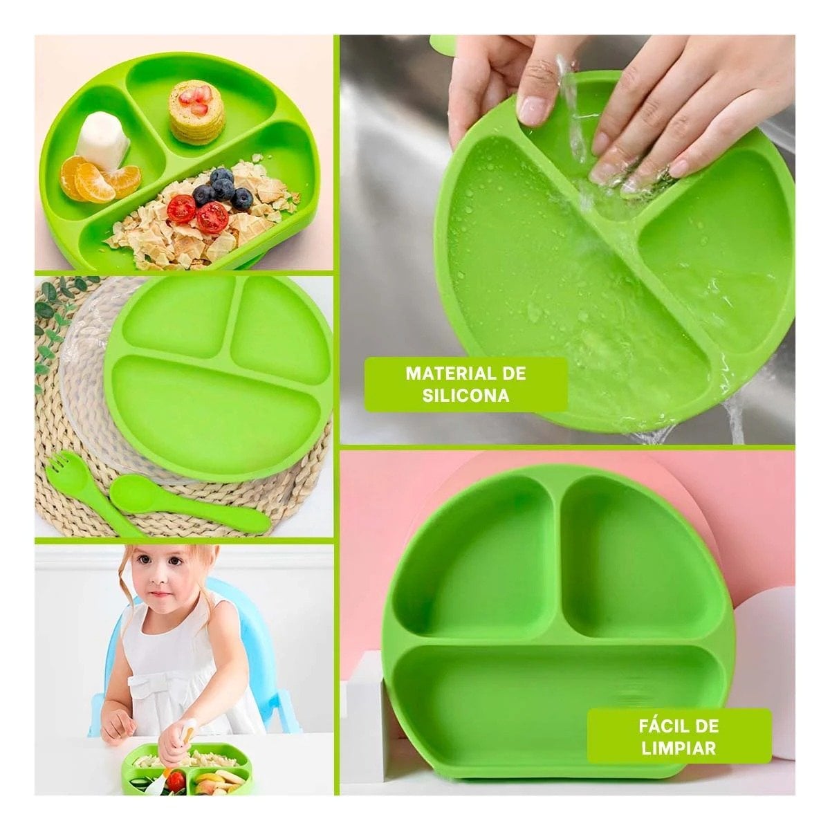 TAZON RYBIU ALIMENTO BEBE VERDE + POST-IT ADHESIVOS - 1