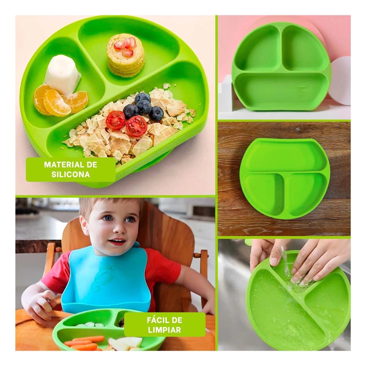 TAZON RYBIU ALIMENTO BEBE VERDE + POST-IT ADHESIVOS - 5