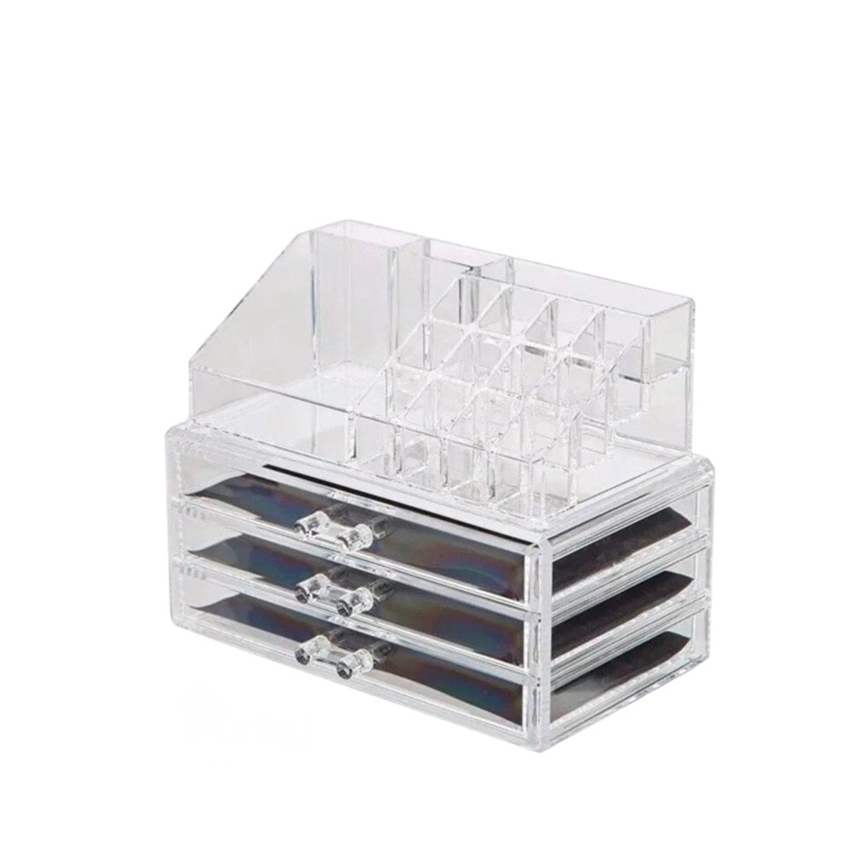 ORGANIZADOR ESCRITORIO RYBIU BE32337 TRANSPARENTE BAUL COSMETICOS + LIGAS REGALO - 3