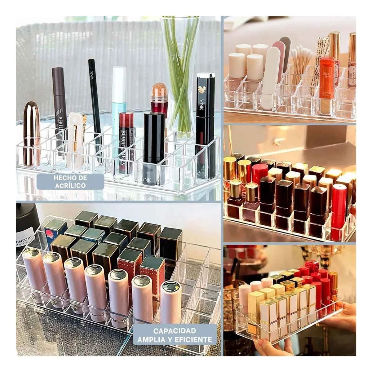 ORGANIZADOR RYBIU BE32356 TRANSPARENTE CAJA GUARDAR LABIALES + LIGAS REGALO - 5