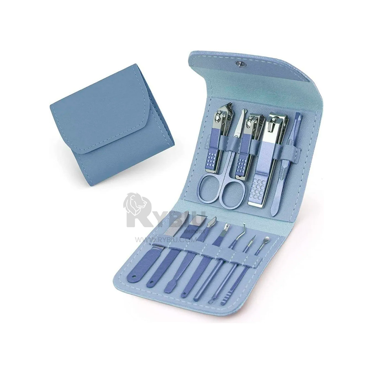 SET VERSATIL DE PINZAS Y CORTAUÑAS CELESTE Y+PAPEL DE REGALO - 2